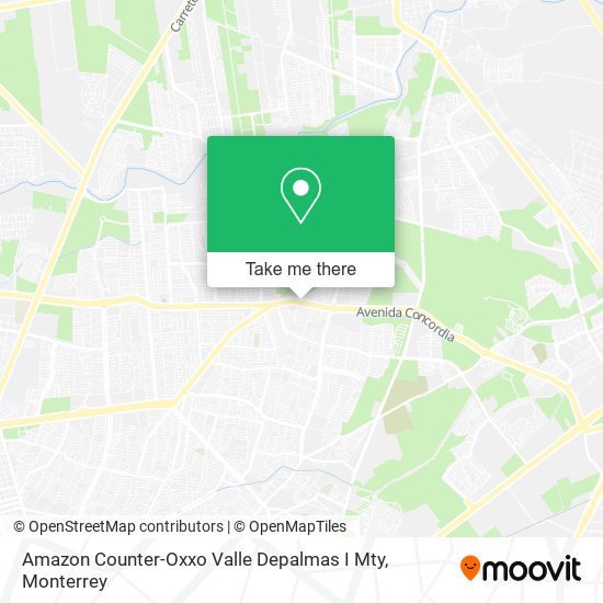 Amazon Counter-Oxxo Valle Depalmas I Mty map