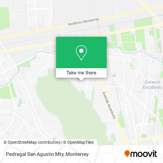 Pedregal San Agustin Mty map