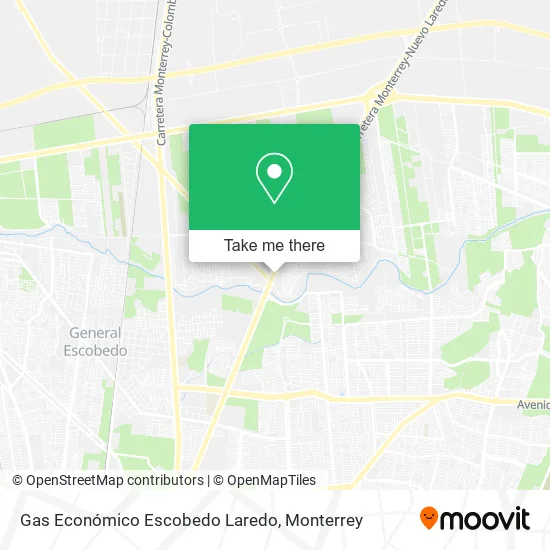 Gas Económico Escobedo Laredo map