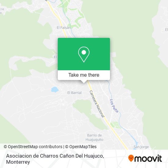 Asociacion de Charros Cañon Del Huajuco map