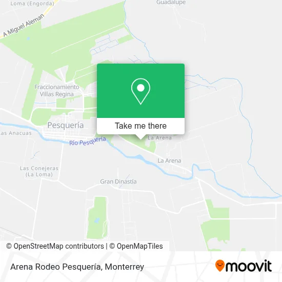 Arena Rodeo Pesquería map