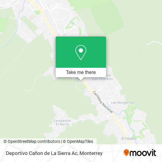 Mapa de Deportivo Cañon de La Sierra Ac