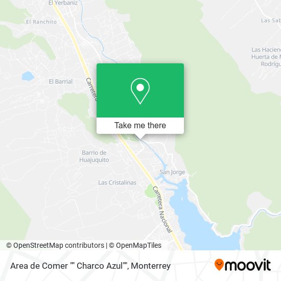 Area de Comer "" Charco Azul"" map