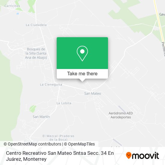 Mapa de Centro Recreativo San Mateo Sntsa Secc. 34 En Juárez