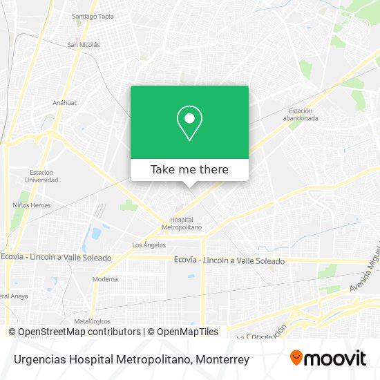 Urgencias Hospital Metropolitano map