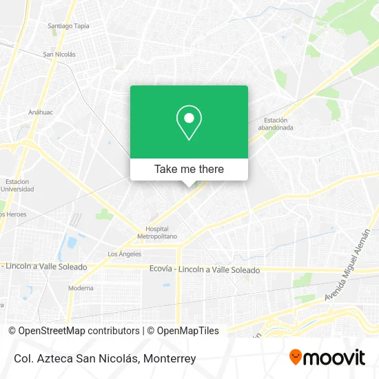 Mapa de Col. Azteca San Nicolás