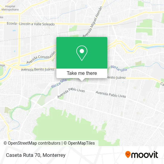 Mapa de Caseta Ruta 70