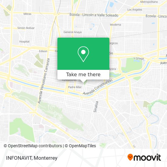 How to get to INFONAVIT in Monterrey by Bus or Metrorrey?