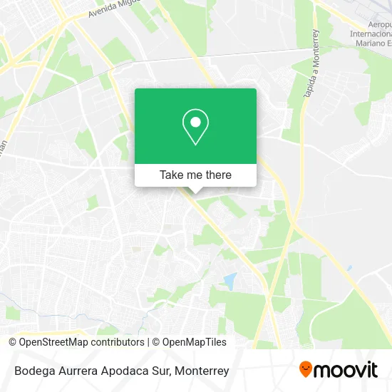 Mapa de Bodega Aurrera Apodaca Sur
