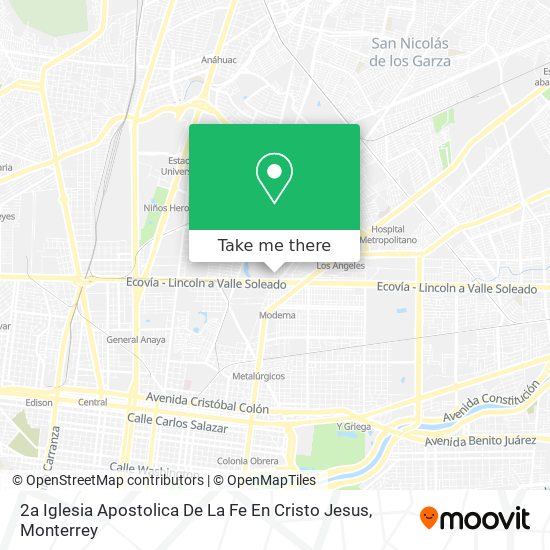 2a Iglesia Apostolica De La Fe En Cristo Jesus map