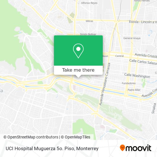 UCI Hospital Muguerza 5o. Piso map