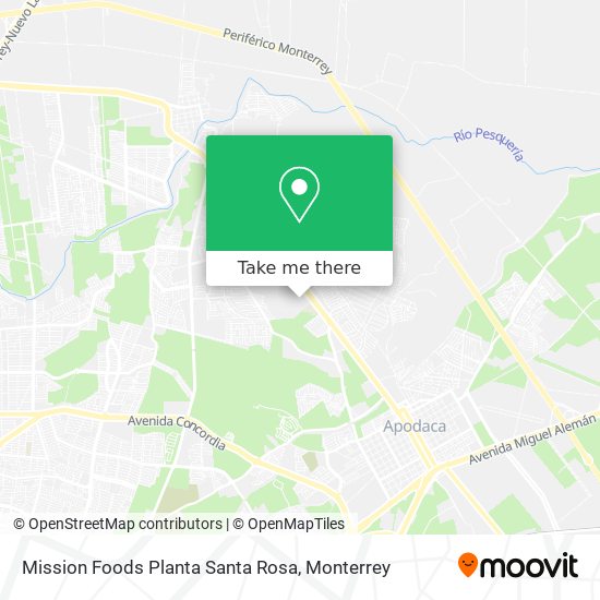 Mission Foods Planta Santa Rosa map