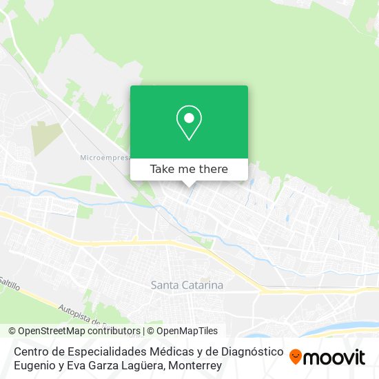 Mapa de Centro de Especialidades Médicas y de Diagnóstico Eugenio y Eva Garza Lagüera