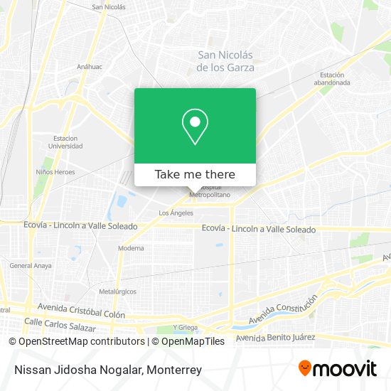Mapa de Nissan Jidosha Nogalar