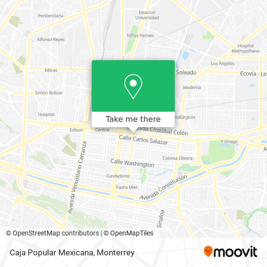 Mapa de Caja Popular Mexicana