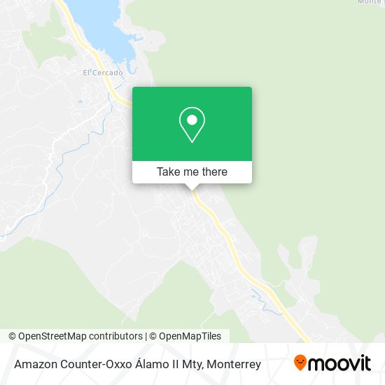 Amazon Counter-Oxxo Álamo II Mty map