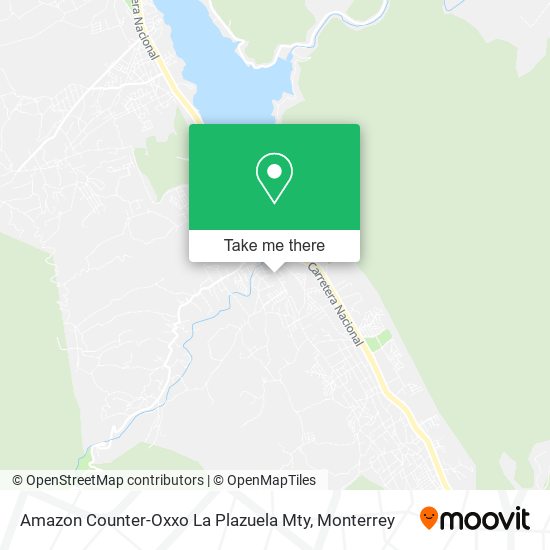 Amazon Counter-Oxxo La Plazuela Mty map