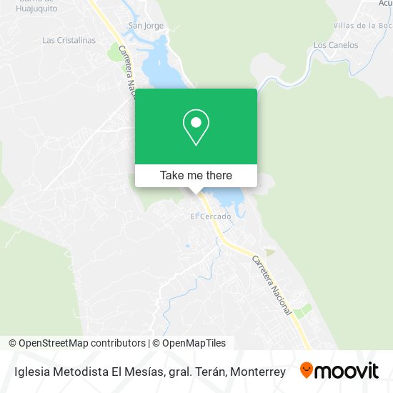 Iglesia Metodista El Mesías, gral. Terán map
