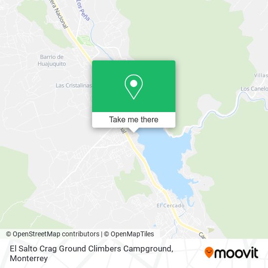 El Salto Crag Ground Climbers Campground map