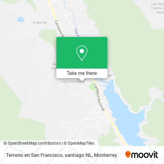 Terreno en San Francisco, santiago NL map