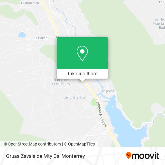 Gruas Zavala de Mty Ca map