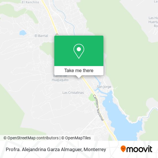 Profra. Alejandrina Garza Almaguer map