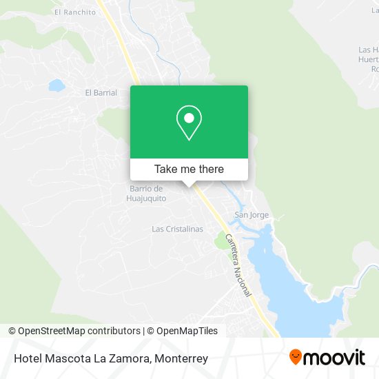 Hotel Mascota La Zamora map