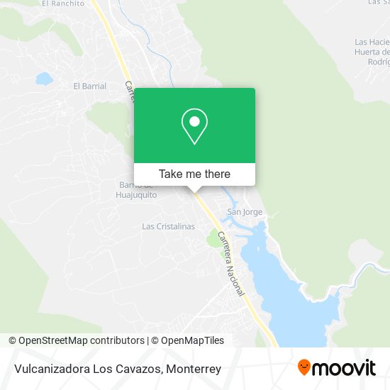 Vulcanizadora Los Cavazos map