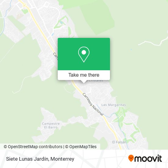 Siete Lunas Jardín map