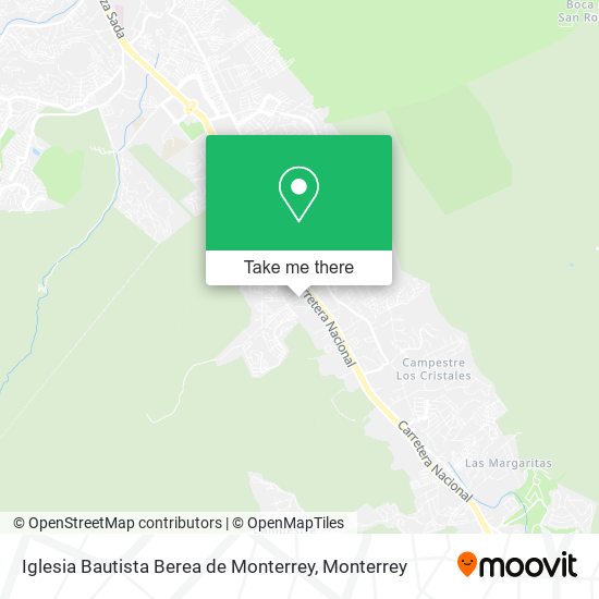 Mapa de Iglesia Bautista Berea de Monterrey
