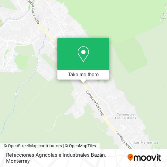 Mapa de Refacciones Agricolas e Industriales Bazán