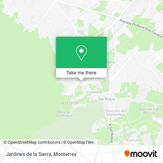 Jardines de la Sierra map