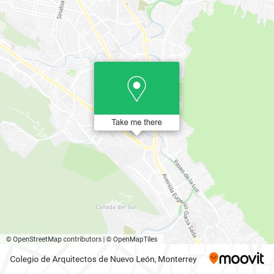 Colegio de Arquitectos de Nuevo León map