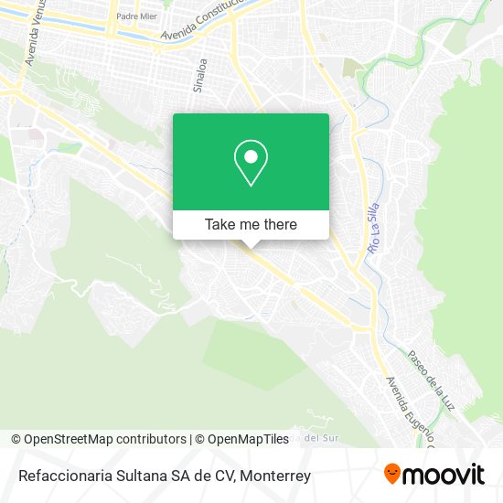 Mapa de Refaccionaria Sultana SA de CV