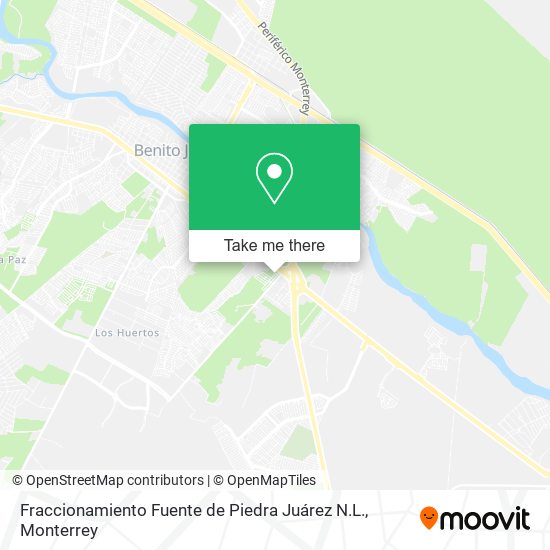 Fraccionamiento Fuente de Piedra Juárez N.L. map