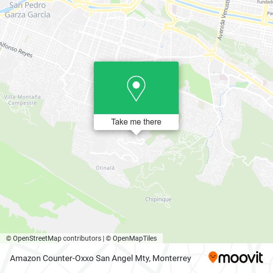 Mapa de Amazon Counter-Oxxo San Angel Mty