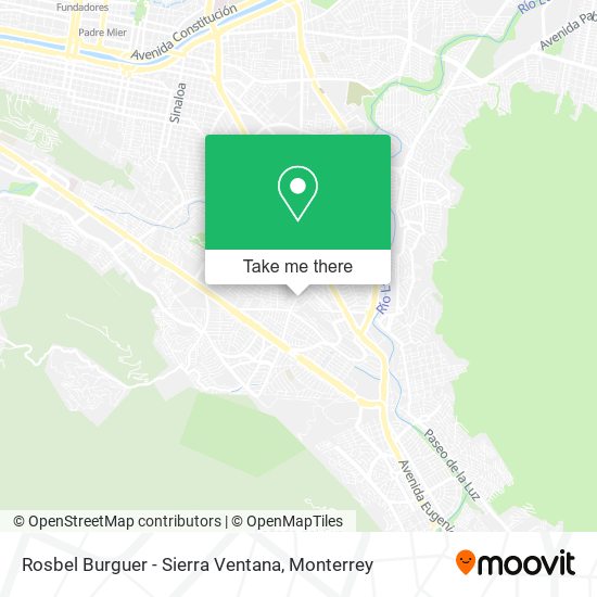 Rosbel Burguer - Sierra Ventana map