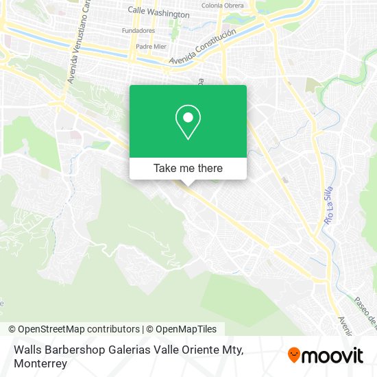 Mapa de Walls Barbershop Galerias Valle Oriente Mty