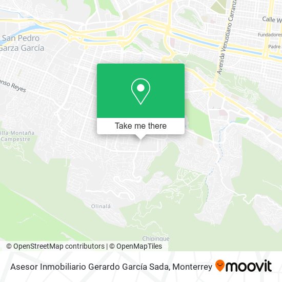 Mapa de Asesor Inmobiliario Gerardo García Sada