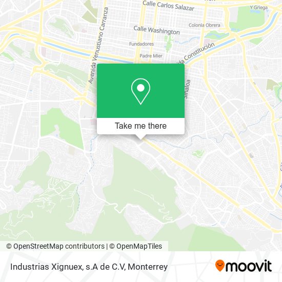 Mapa de Industrias Xignuex, s.A de C.V