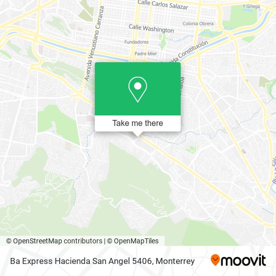 Ba Express Hacienda San Angel 5406 map