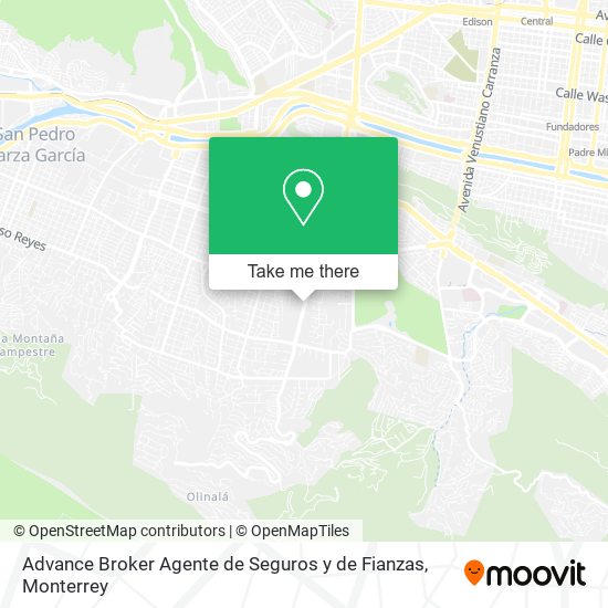 Advance Broker Agente de Seguros y de Fianzas map
