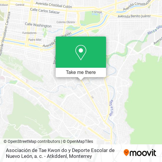 Asociación de Tae Kwon do y Deporte Escolar de Nuevo León, a. c. - Atkddenl map