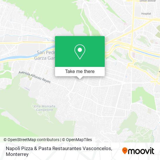 Napoli Pizza & Pasta Restaurantes Vasconcelos map