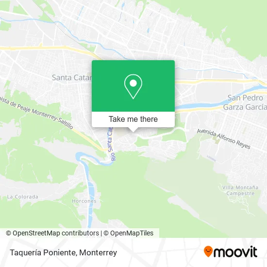 Mapa de Taquería Poniente