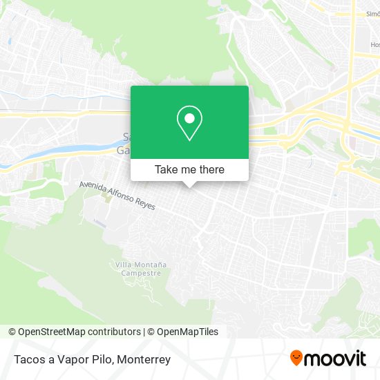 Mapa de Tacos a Vapor Pilo