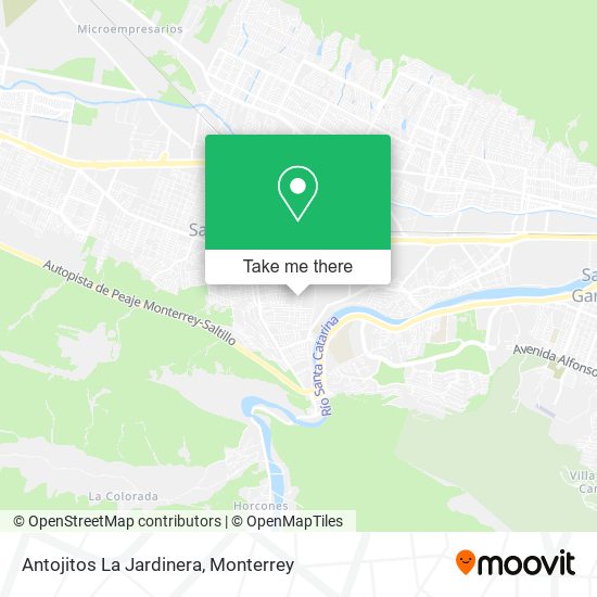 Mapa de Antojitos La Jardinera