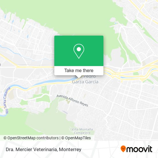 Mapa de Dra. Mercier Veterinaria