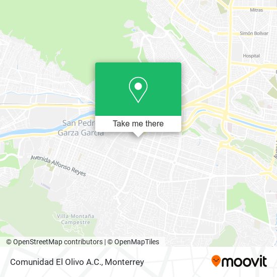 Comunidad El Olivo A.C. map