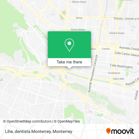 Lihe, dentista Monterrey map